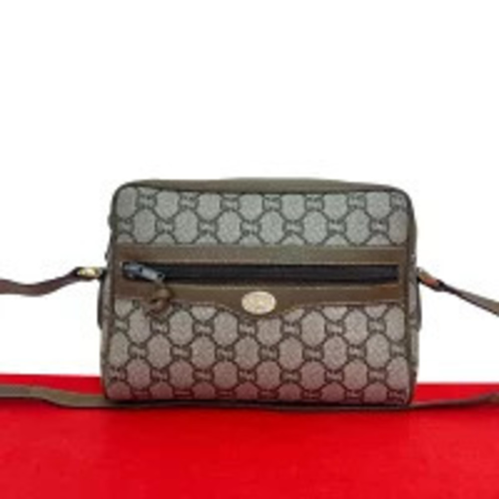 Gucci Plus Leather Shoulder Bag Brown